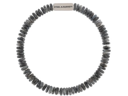 Two Tone Disc Gemstone Bracelet Matt Labradorite SBTT 003S Online Hot Sale