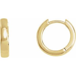 14K Yellow 14 mm Hoop Earrings Fashion