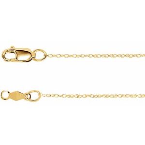 14K Yellow .75 mm Rope 7  Chain Online Sale