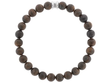 8mm Round Gemstone Bracelet Matt Bronzite SBB 011S Fashion