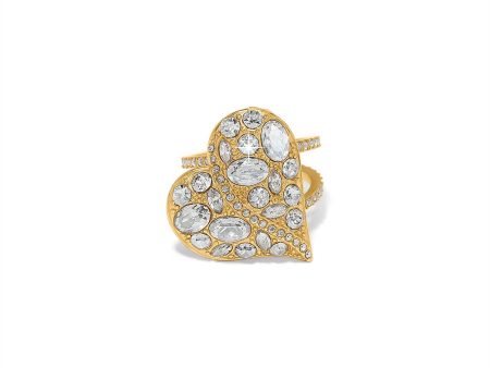 Trust Your Journey Golden Heart Ring Discount