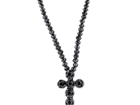 Black Diamond Cross and Necklace P212 Sale