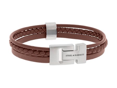 Leather Bracelet Casual Cole Peanut LBCC-003-65E85U-S on Sale