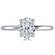 A.Jaffe Engagement Rings Classic Four Prong Solitaire Oval Diamond Engagement Ring with Hidden Halo MECOV2957L 157B Discount