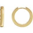 14K Yellow Hinged 16 mm Hoop Earrings Online Hot Sale