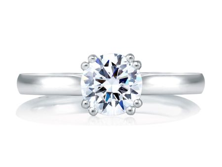 A.Jaffe Engagement Rings Classic Double Prong Solitaire Engagement Ring MES166 00 Online now