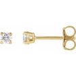 14K Yellow 1 5 CTW Lab-Grown Diamond Stud Earrings Online Hot Sale