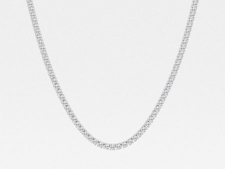 15 ctw Round Lab Grown Diamond Four-Prong Tennis Fashion Necklace Online Hot Sale