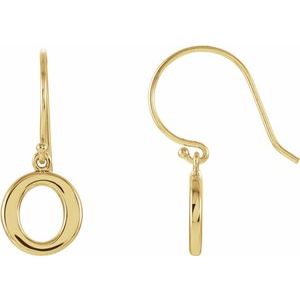 14K Yellow Circle Earrings Supply