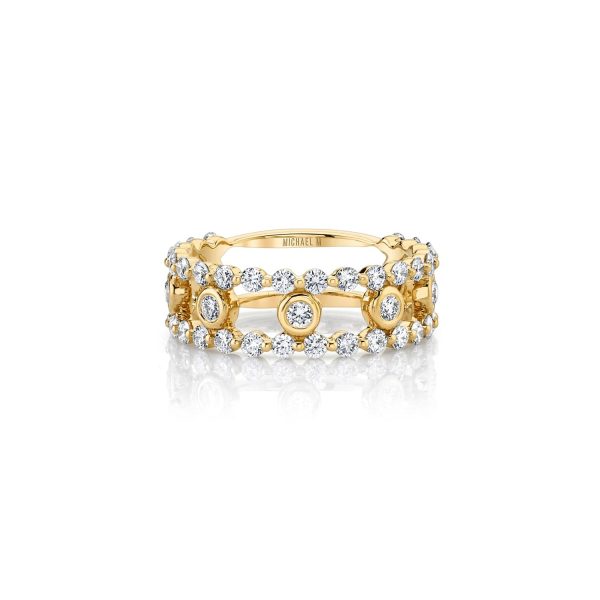 Cloud Stacked Ring B388YG-4 For Sale