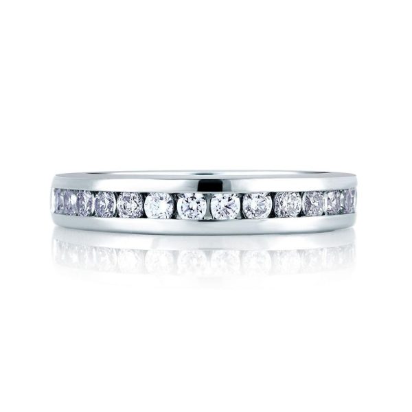 A.Jaffe Wedding Bands Channel Set Diamond Wedding Band MRS174 53 For Sale