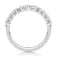 A.Jaffe Stackable Rings V-Curved Diamond Pavé Wedding Band WRC1470 72 Discount