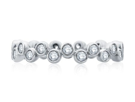 A.Jaffe Stackable Rings Modern A.JAFFE Bubble Diamond Band WR0842 47 Online now