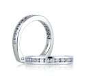 A.Jaffe Wedding Bands Channel Set Diamond Wedding Band MRS174 53 For Sale