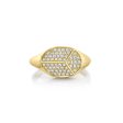 Carve Signet Ring with Pavé F465 Online Sale