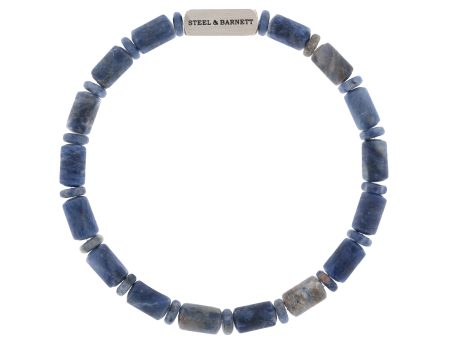 Colourful Cal Barrel Gemstone Bracelet Matt Sodalite SBCC 004S Cheap