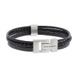 Leather Bracelet Casual Cole Black LBCC-001-65E85U-S Discount