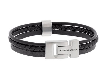 Leather Bracelet Casual Cole Black LBCC-001-65E85U-S Discount