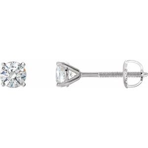 14K White 3 4 CTW Natural Diamond Cocktail-Style Earrings Discount