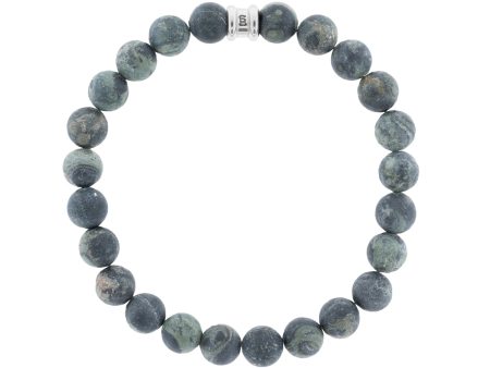 8mm Round Gemstone Bracelet Matt Kambaba SBB 006S For Sale