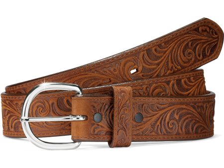 Western Scroll Tooled Belt Online Hot Sale