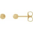 14K Yellow 3 mm Ball Earrings Online Sale