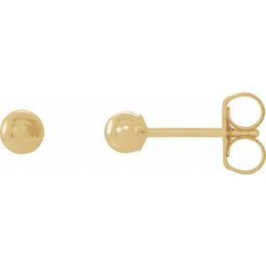 14K Yellow 3 mm Ball Earrings Online Sale